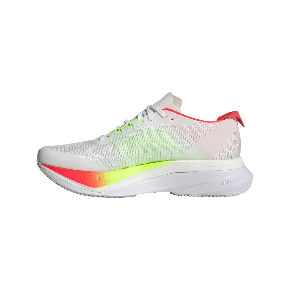 Adidas Chaussures de Course Boston 12 pour Homme en FTWR Blanc/Noir Nucléaire/Rouge Lucide SS25
