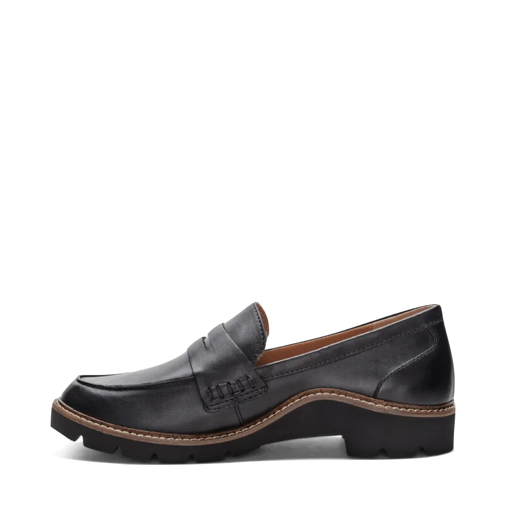 Aetrex Mocassin en cuir Collette pour femme en noir