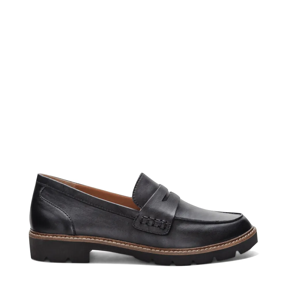 Aetrex Mocassin en cuir Collette pour femme en noir