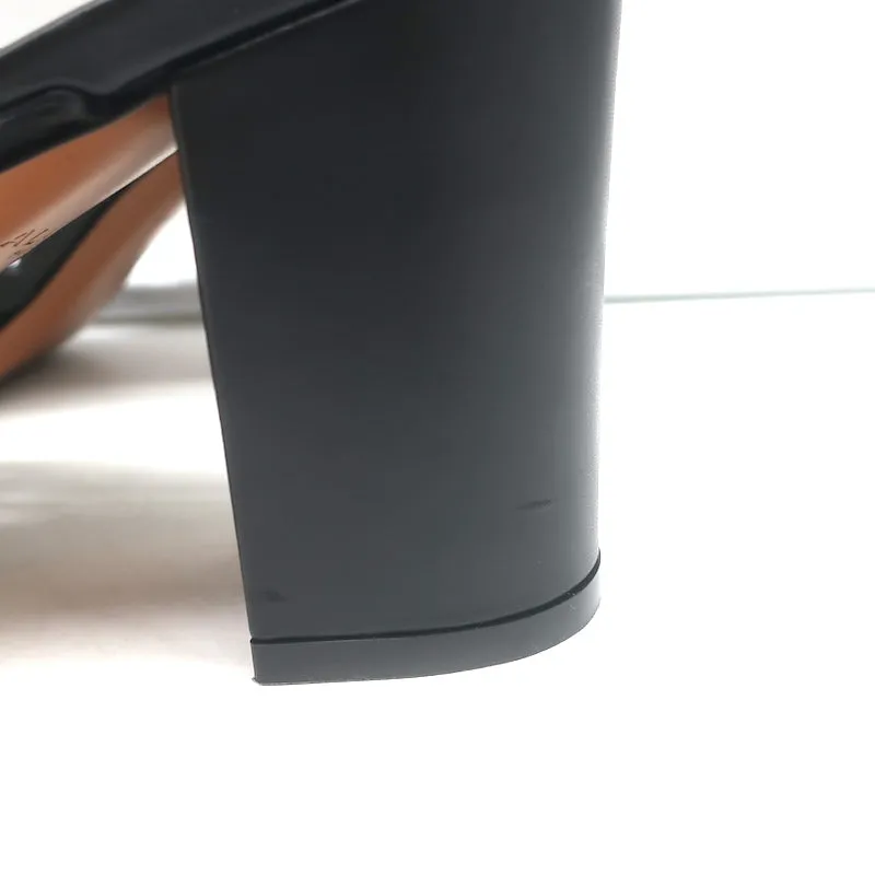 Alaia Mules en Cuir à Découpe Laser Noir Taille 39 Talons Ouverts