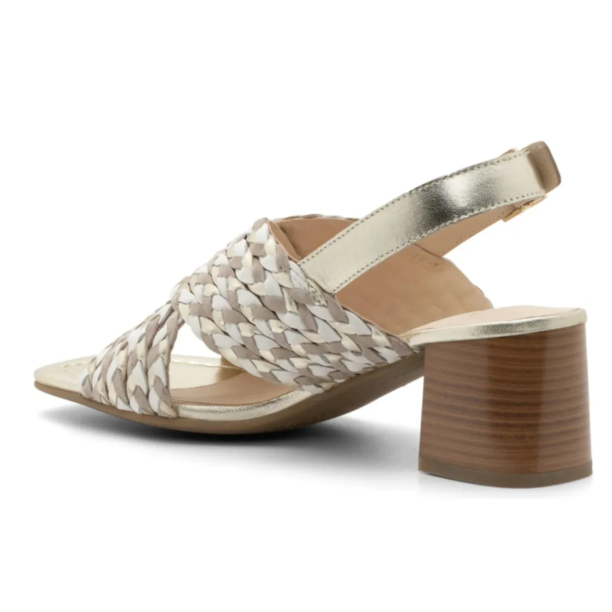 Ara Femmes Benson Sand Métallique Tissé en Cuir