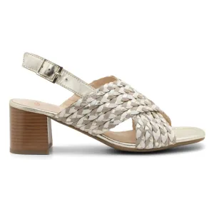 Ara Femmes Benson Sand Métallique Tissé en Cuir