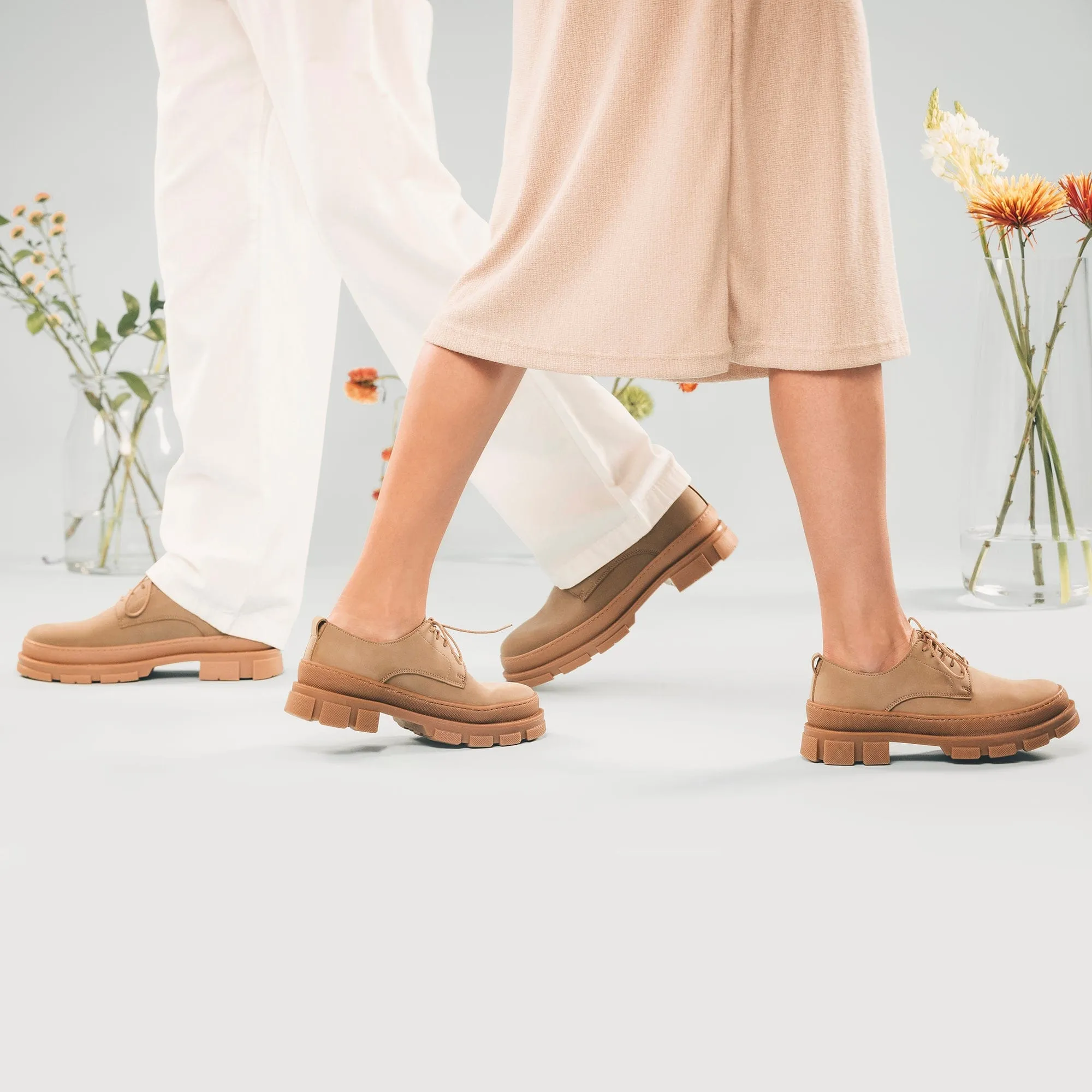Chaussures Derby Vegan Chunky Unisexe Arum | Beige