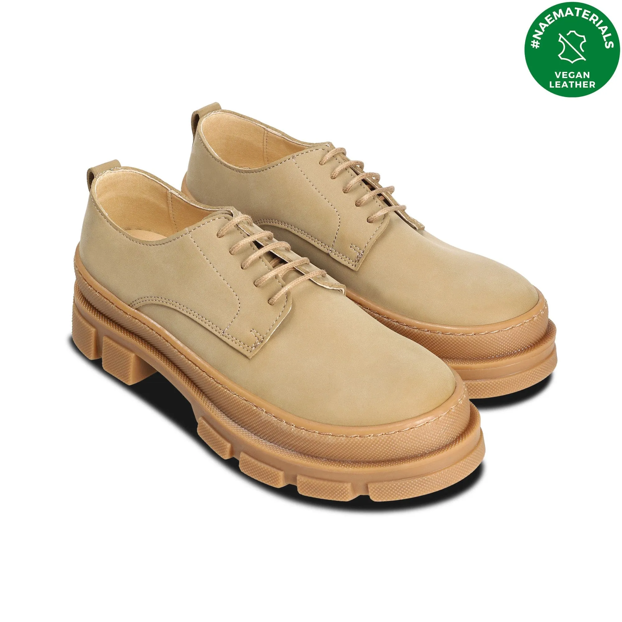 Chaussures Derby Vegan Chunky Unisexe Arum | Beige