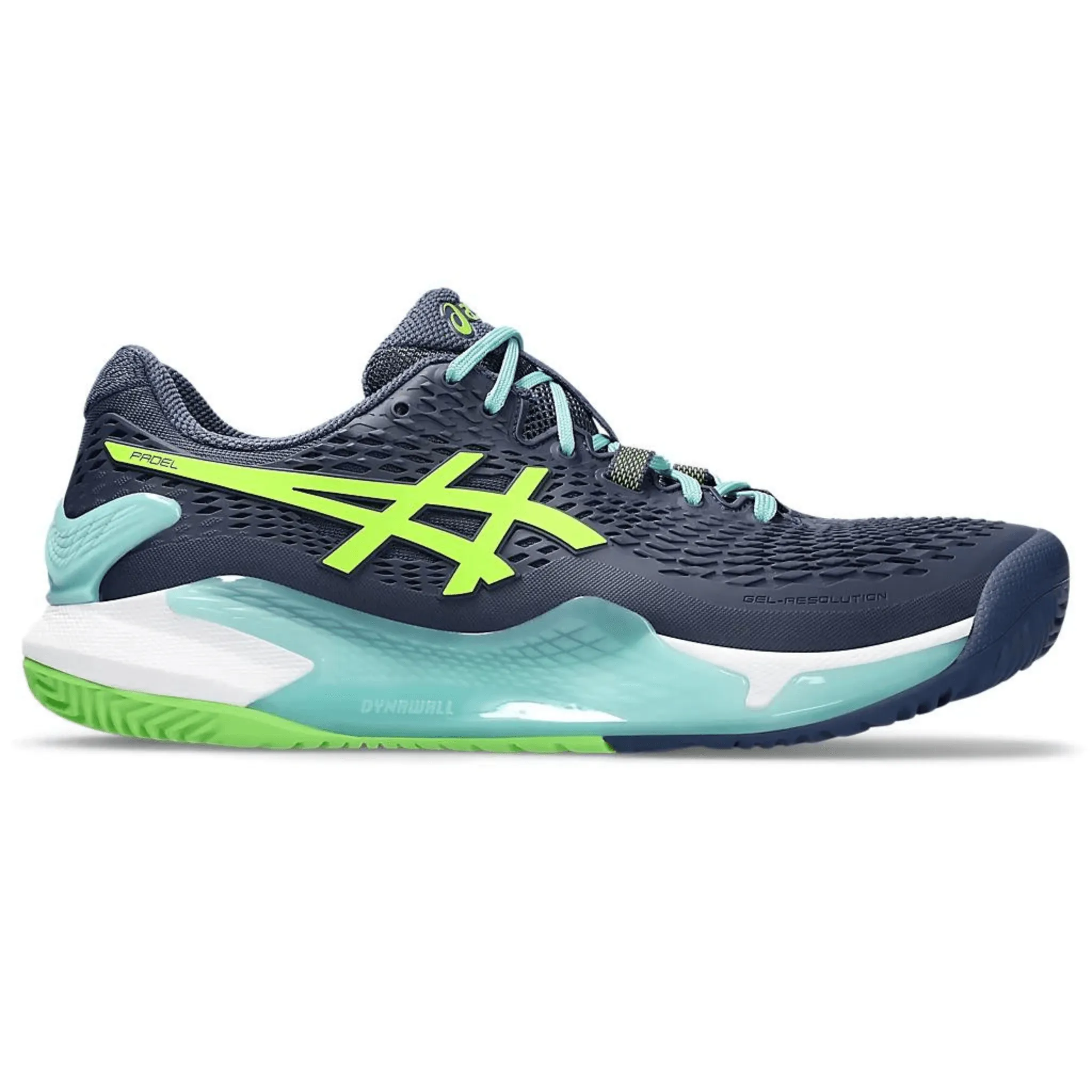 ASICS Chaussures de Padel GEL-RESOLUTION 9 pour Homme Bleu Foudre & Vert Électrique