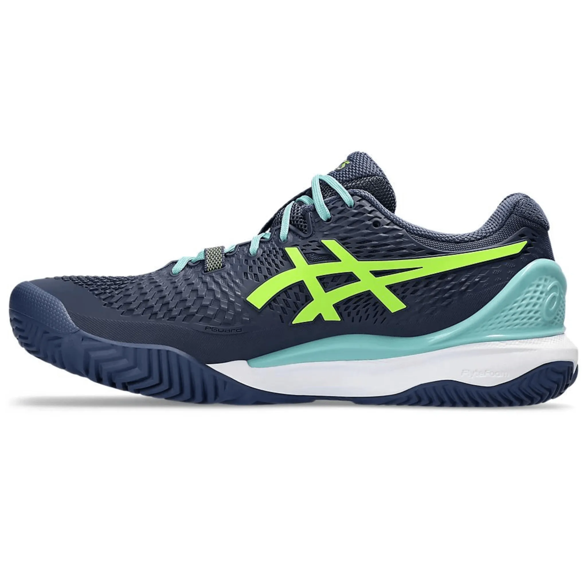 ASICS Chaussures de Padel GEL-RESOLUTION 9 pour Homme Bleu Foudre & Vert Électrique