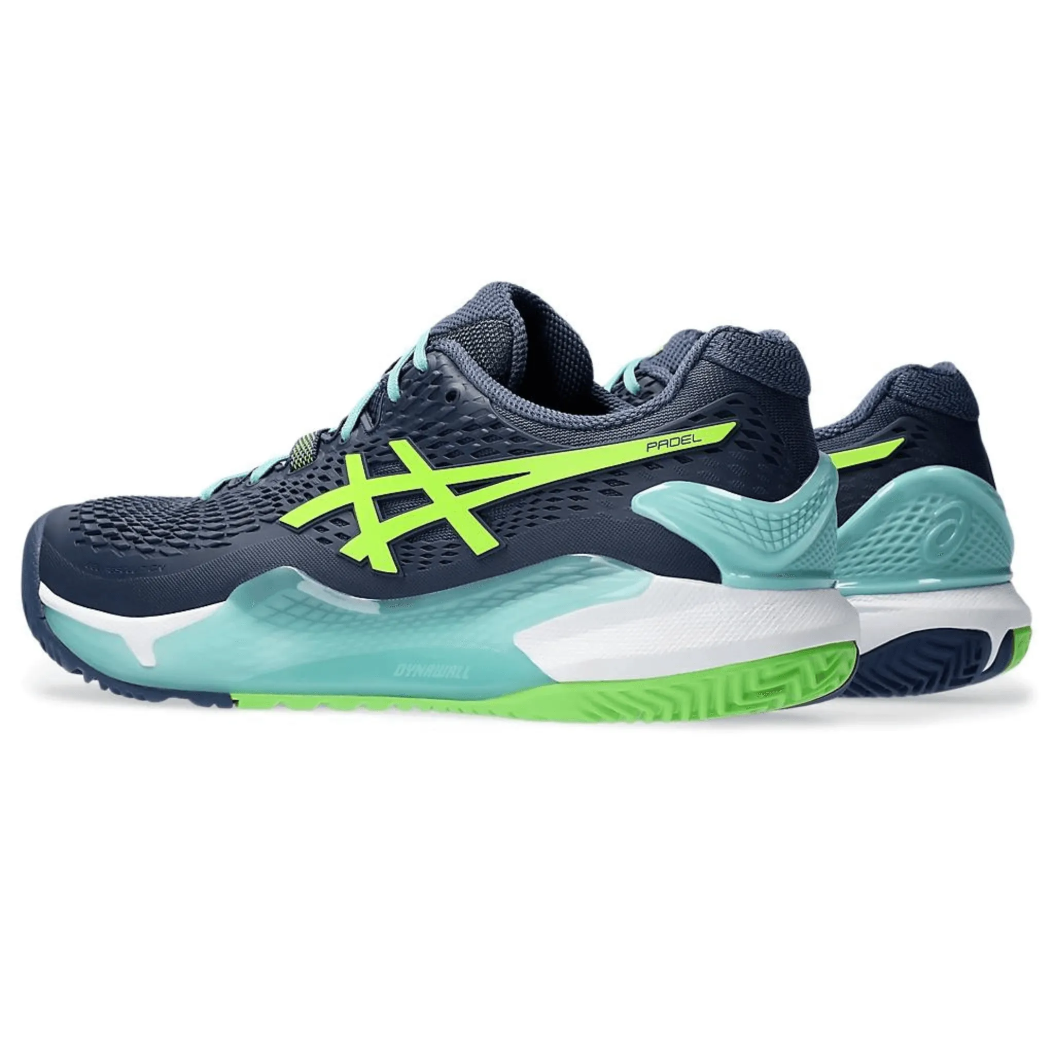 ASICS Chaussures de Padel GEL-RESOLUTION 9 pour Homme Bleu Foudre & Vert Électrique