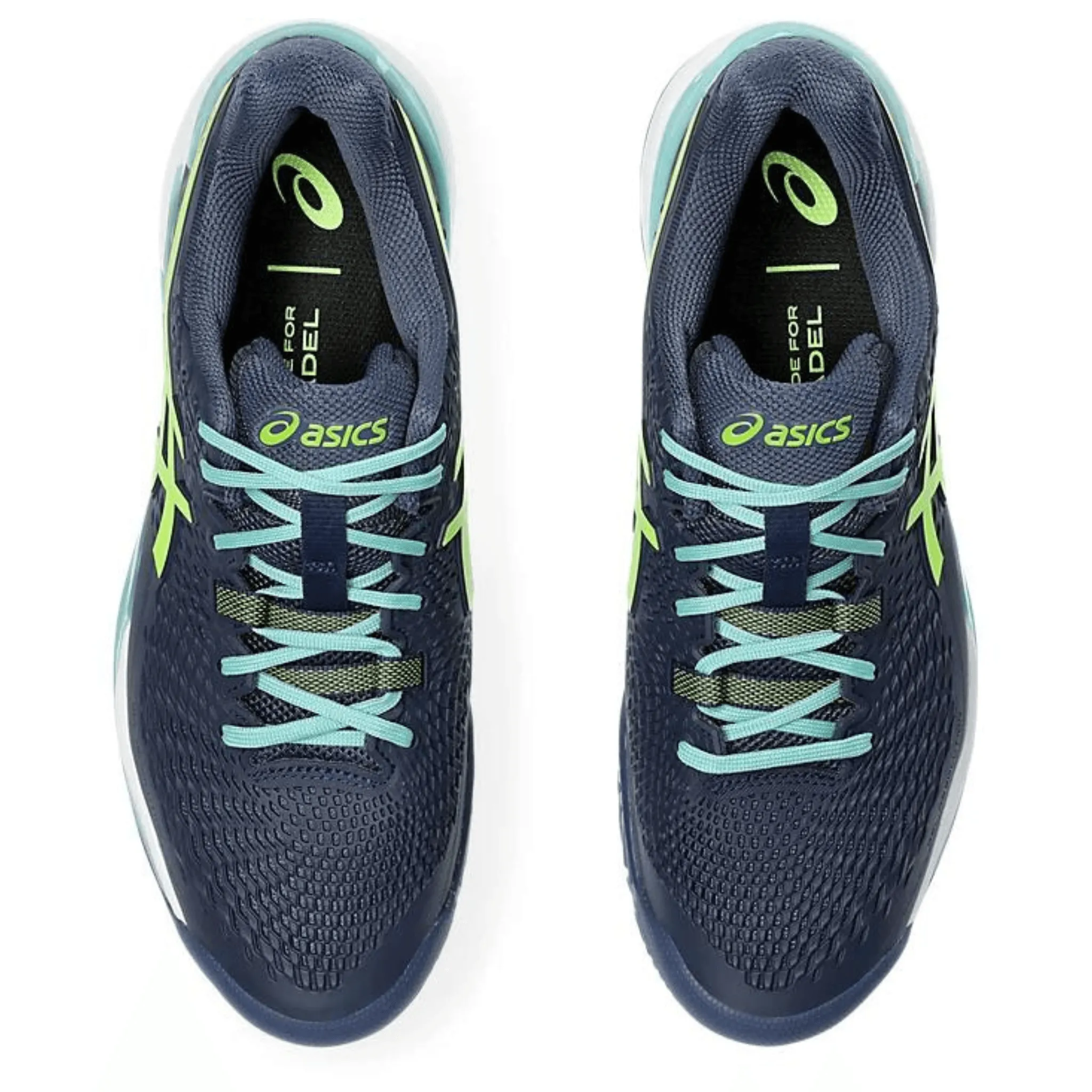 ASICS Chaussures de Padel GEL-RESOLUTION 9 pour Homme Bleu Foudre & Vert Électrique