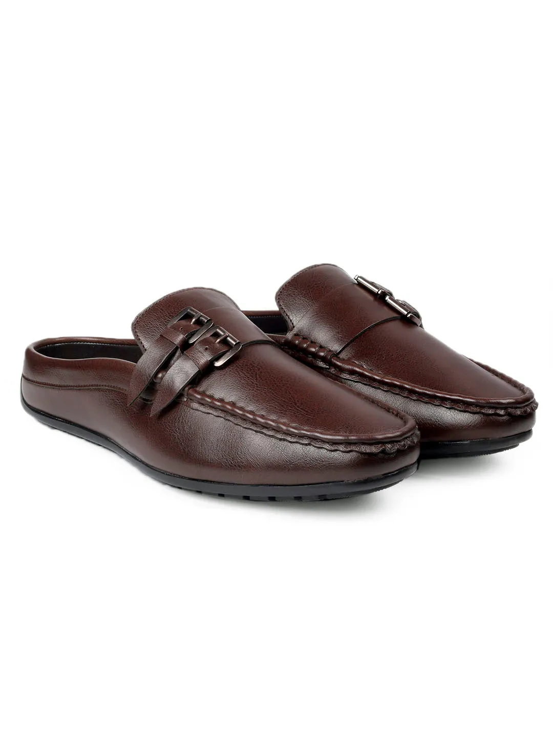 Bacca Bucci JAMBOREE Mules/Sabots/Loafers sans talon pour Soirée/Voyage/Bureau - Marron