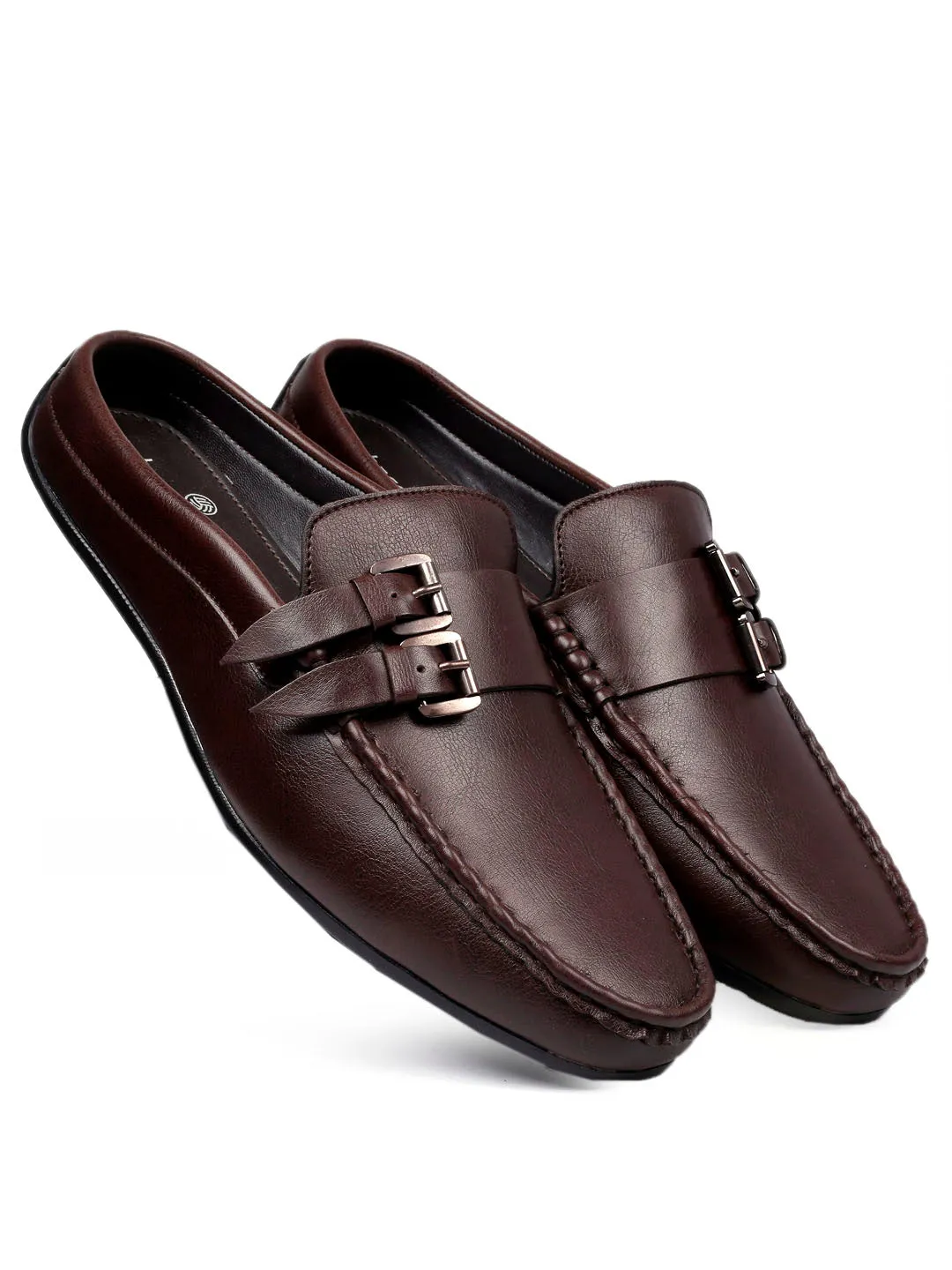 Bacca Bucci JAMBOREE Mules/Sabots/Loafers sans talon pour Soirée/Voyage/Bureau - Marron