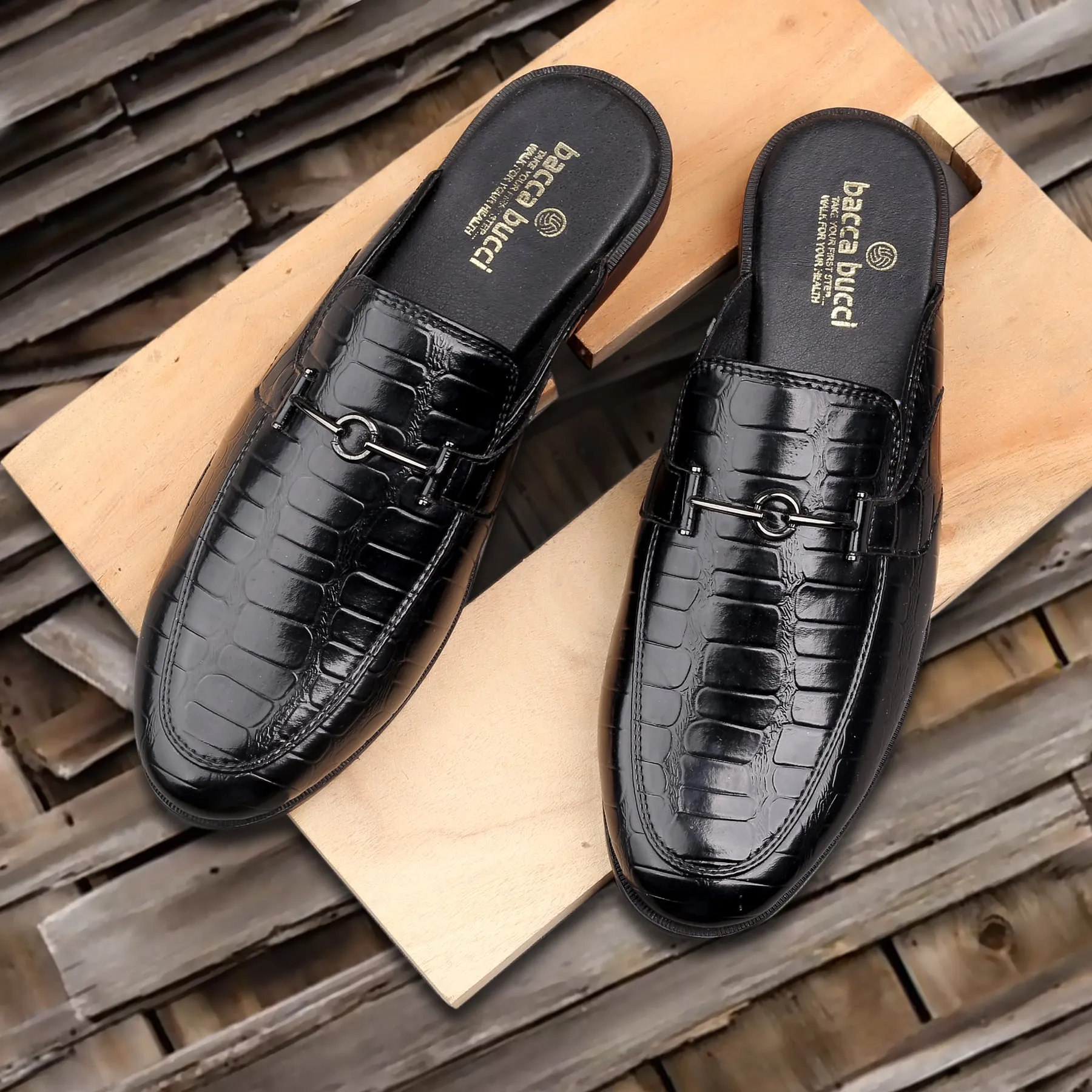 Mules Clogs NOVA pour Homme Bacca Bucci avec Semelles Mémoire Confortables et Talon Ouvert