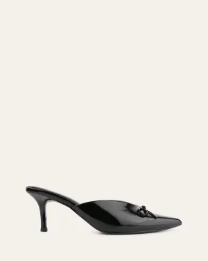 BETSY TALONS MOYENS NOIR VERNIS FROISSÉ