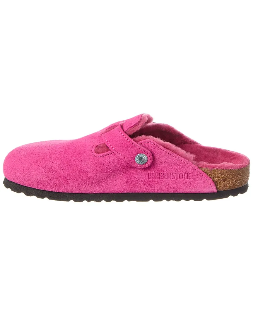 Birkenstock Boston VL Étroite en Suède & Daim Doublé