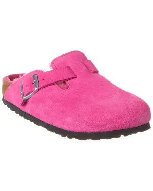 Birkenstock Boston VL Étroite en Suède & Daim Doublé