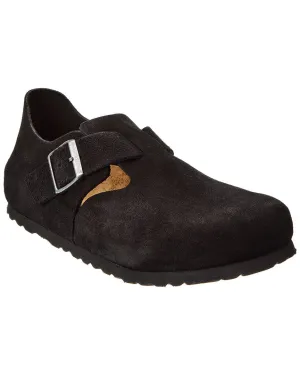Birkenstock London BS Sabot en Suédine à Coupe Étroite