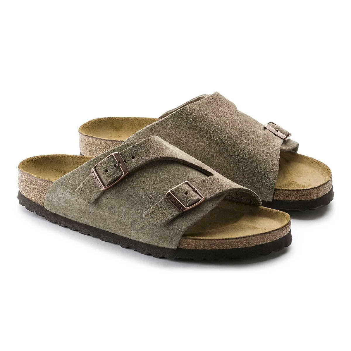 Birkenstock Zurich pour Hommes en Suède Taupe