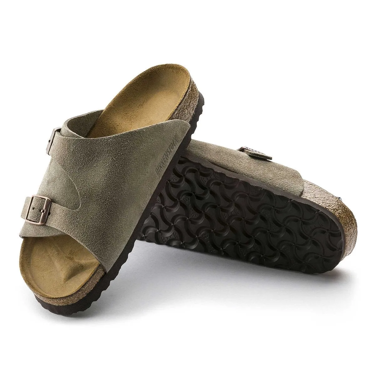 Birkenstock Zurich pour Hommes en Suède Taupe