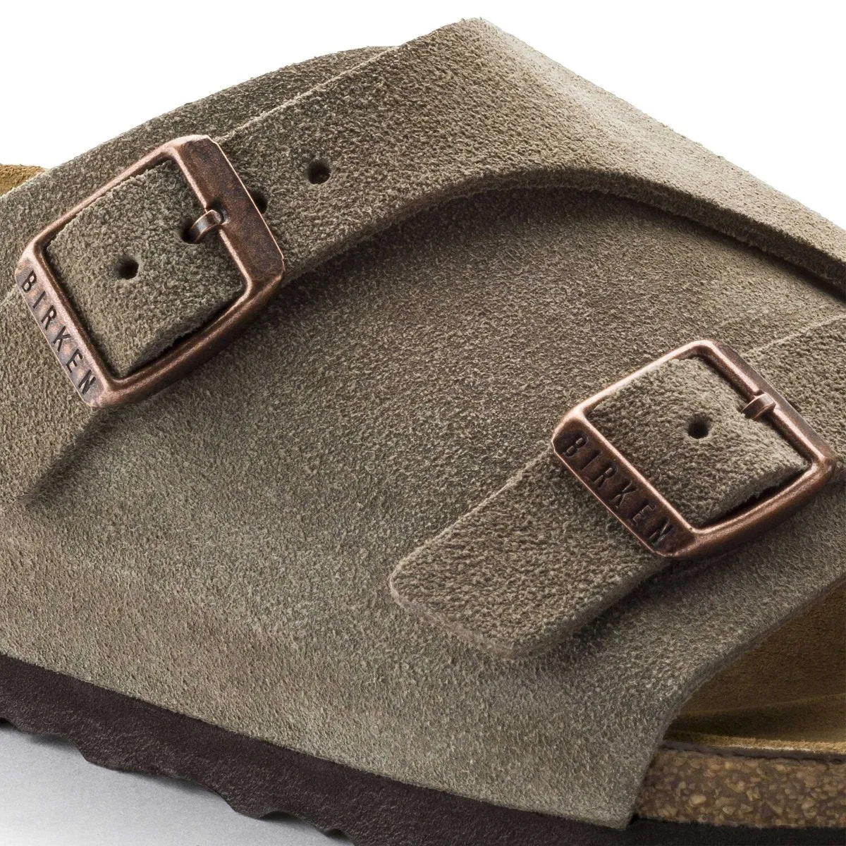 Birkenstock Zurich pour Hommes en Suède Taupe