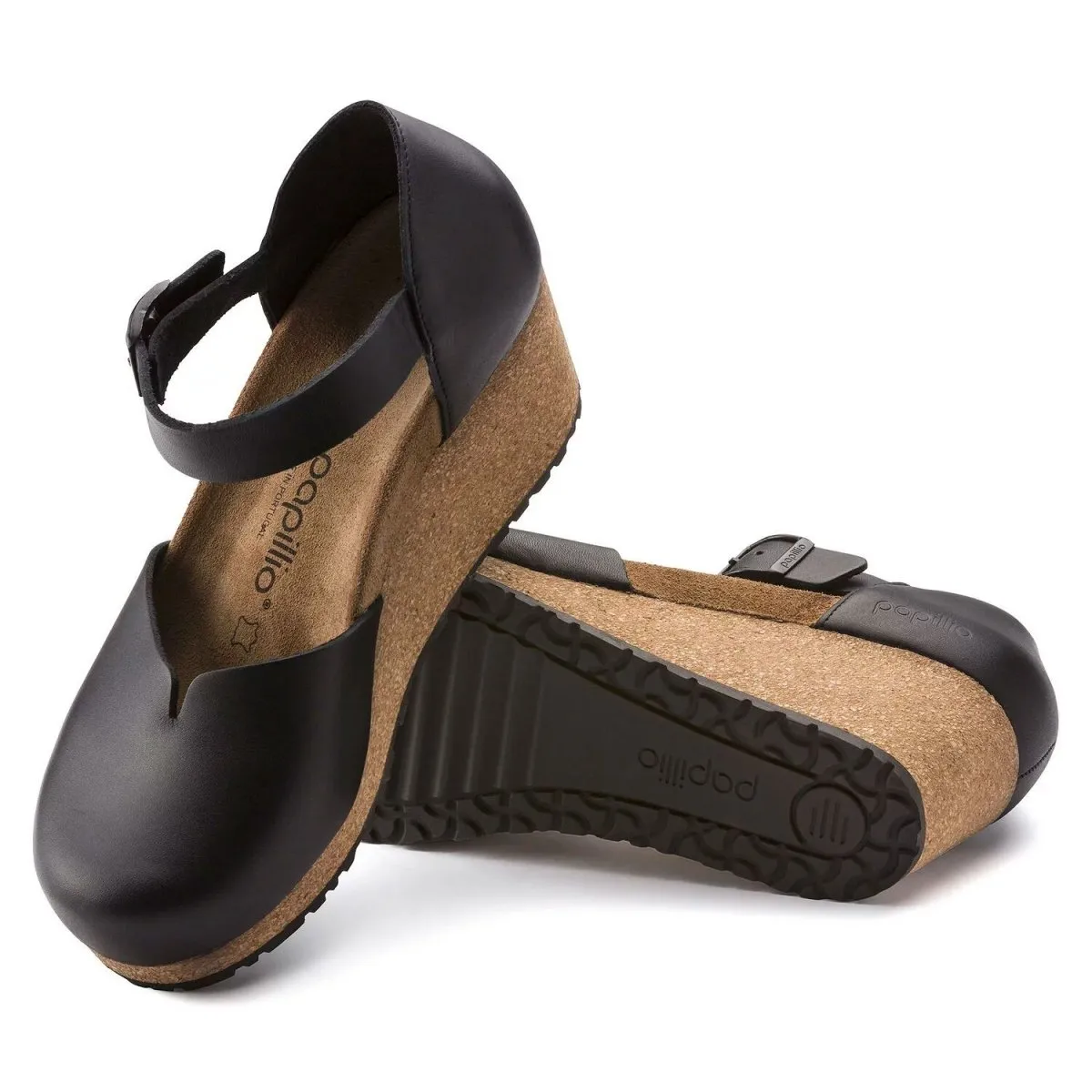 Birkenstock Femme Mary Cuir Naturel Noir