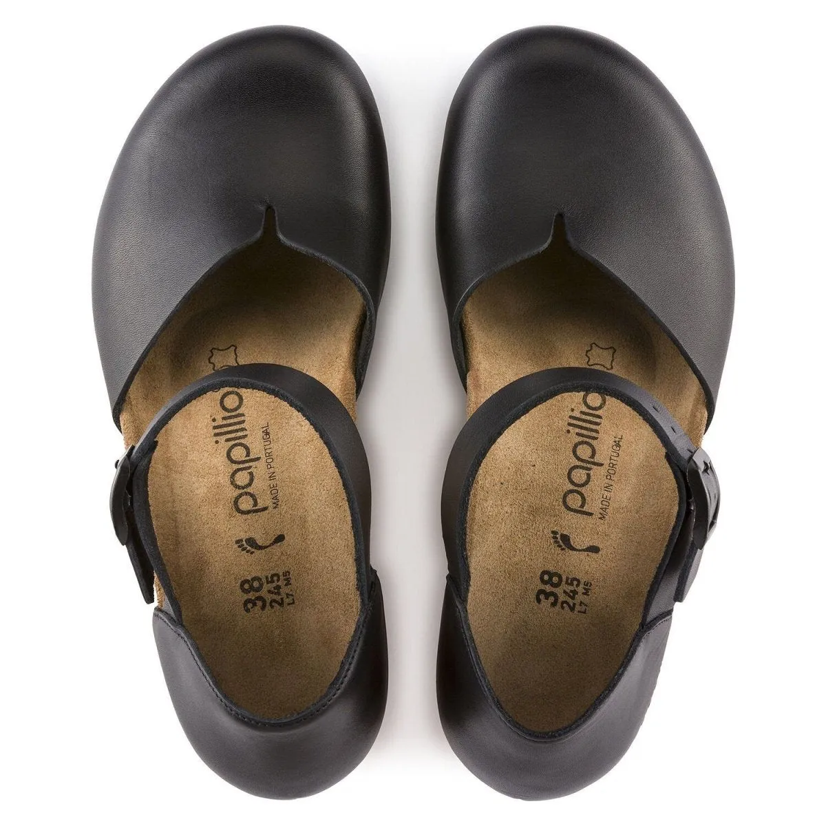 Birkenstock Femme Mary Cuir Naturel Noir