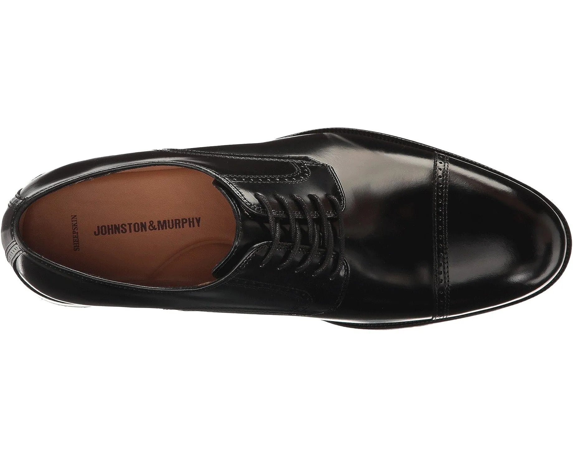Chaussures Oxford Bradford à bout capitonné - Noir