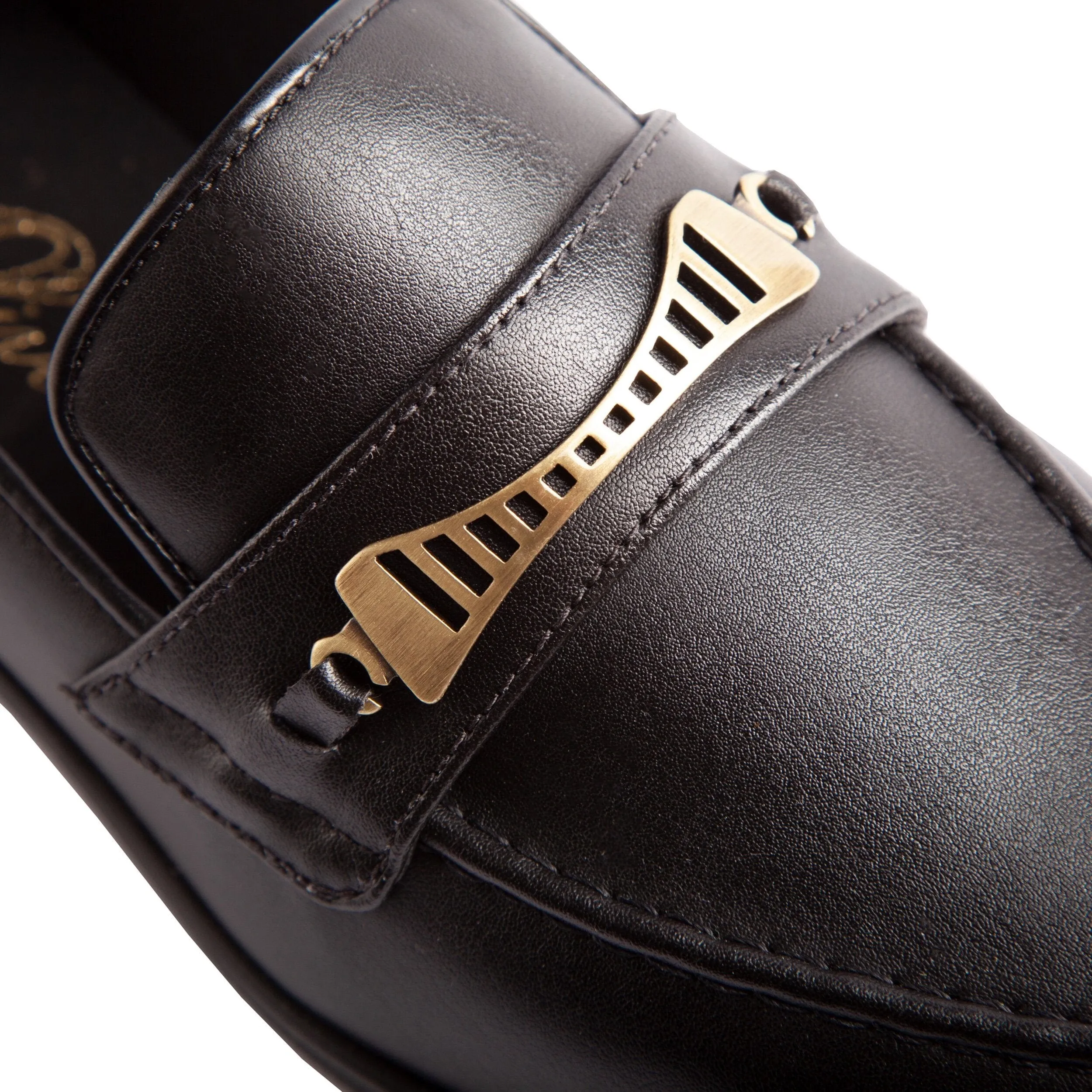 Bridge-Bit Mocassin Végétalien en Cuir de Cactus | Noir