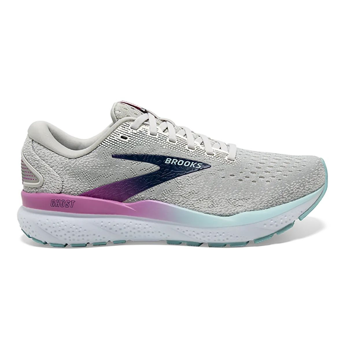 Brooks Ghost 16 - Blanc - Gris - Bleu Domaine