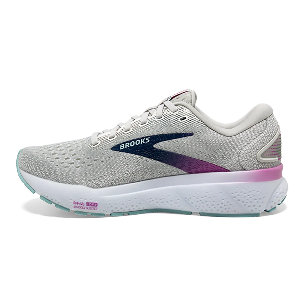 Brooks Ghost 16 - Blanc - Gris - Bleu Domaine