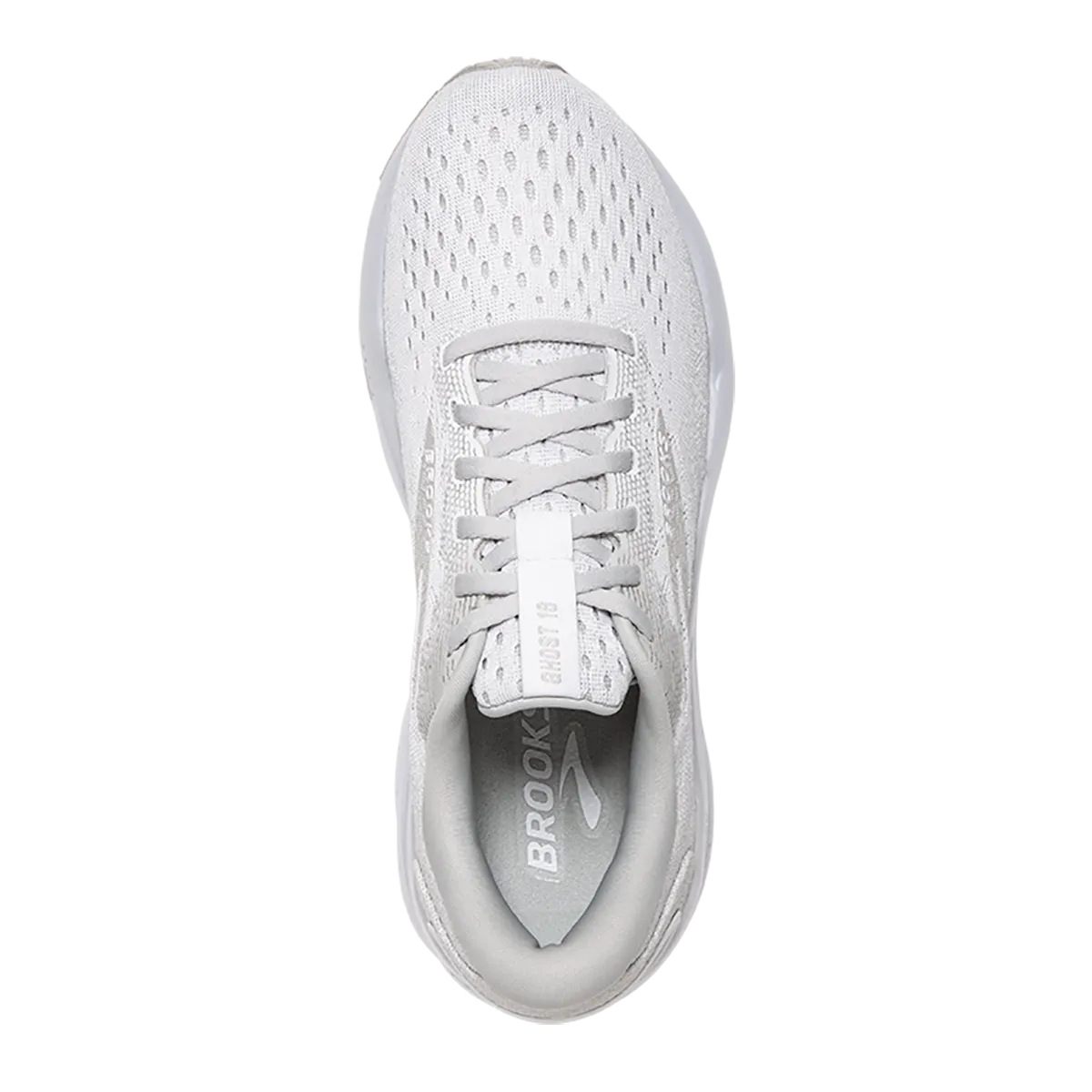 Brooks Ghost 16 - Blanc - Blanc - Gris