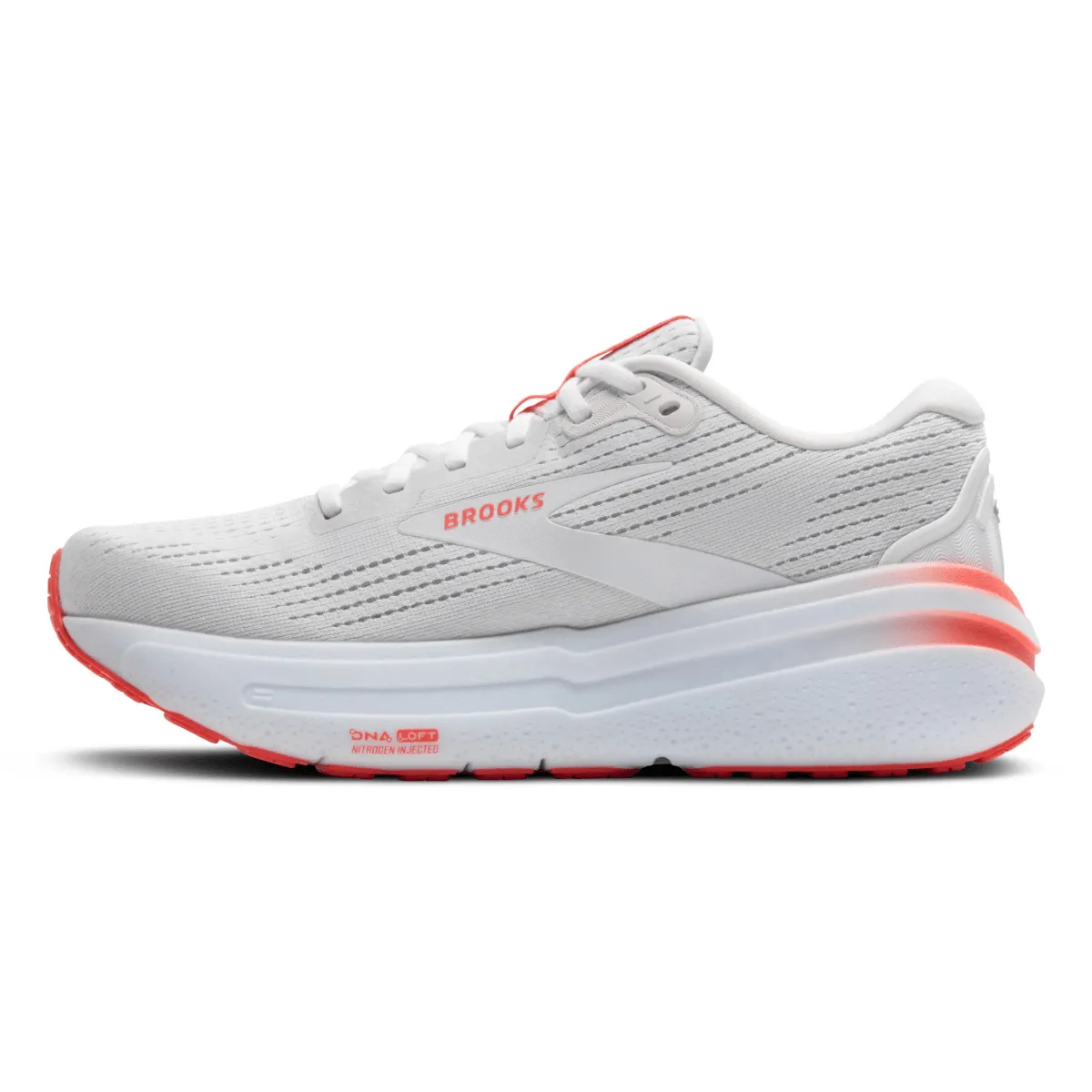 Brooks Women's Ghost Max 2 Blanc/Corail Éclatant