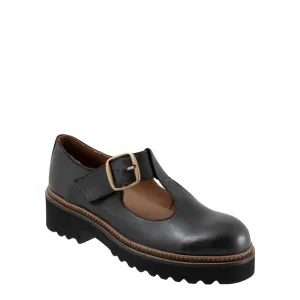 Bueno Femme Abigail Bride T en Cuir Mary Jane Noir