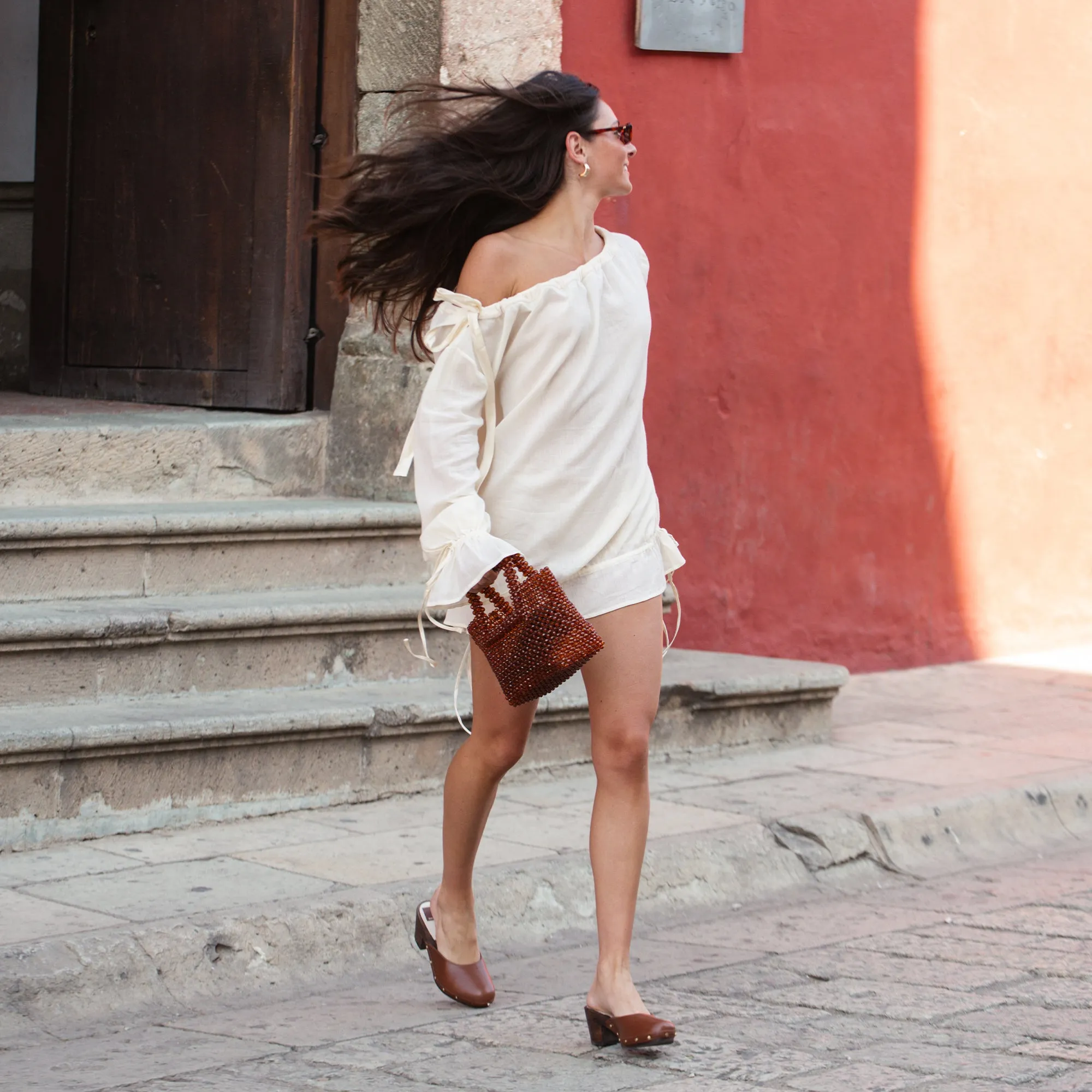 CAMYN TALONS CUIR MARRON