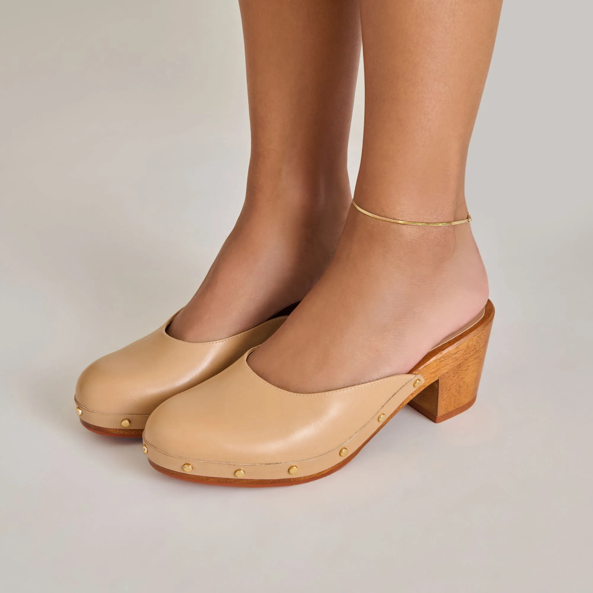 CAMYN HEELS CAFÉ CUIR