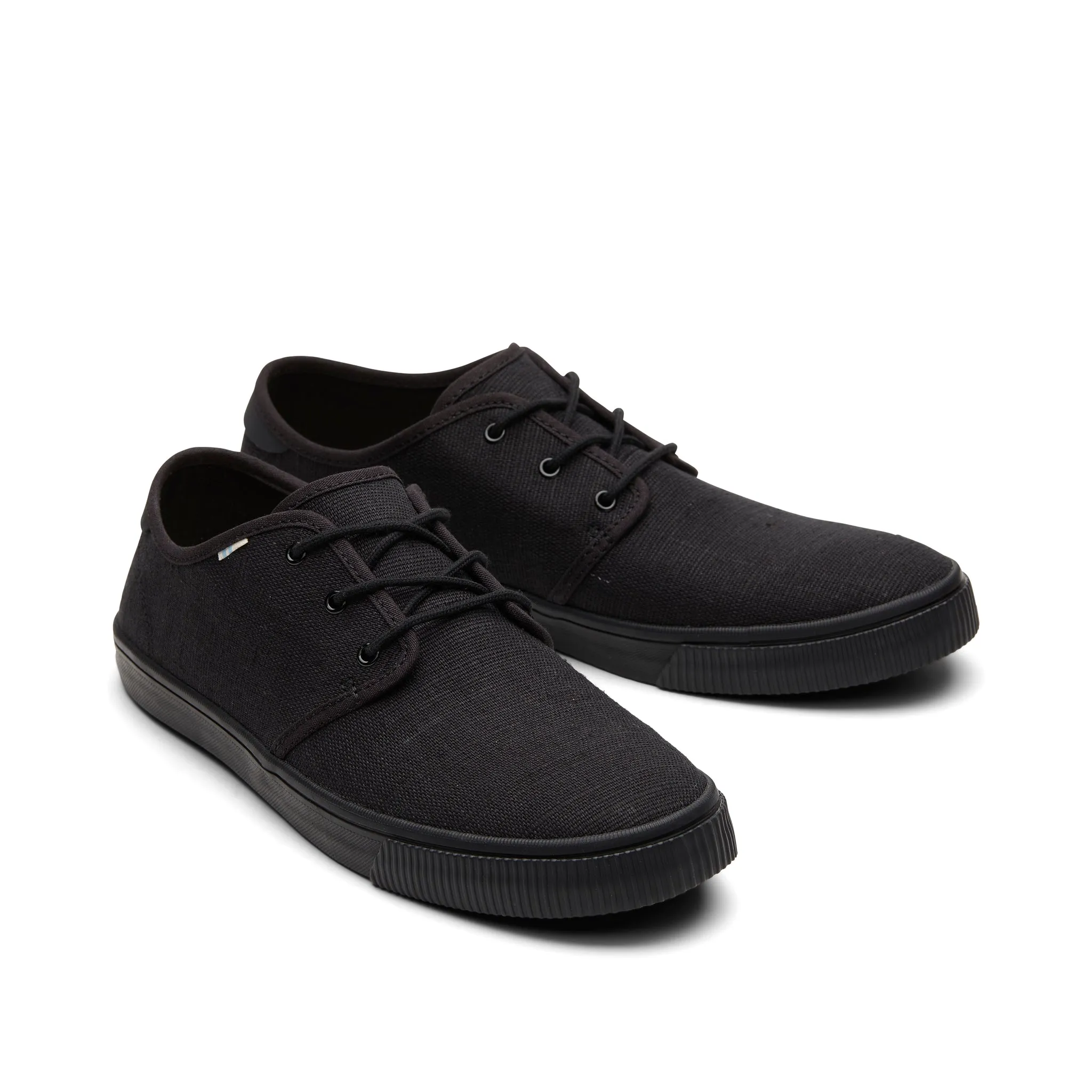 Carlo All Black Heritage Sneaker en toile à lacets