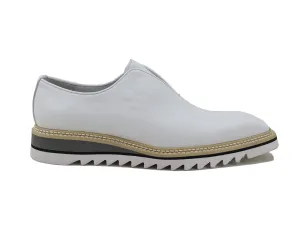Carrucci KS550-08 Mocassin sans lacets avec semelle contrastée - Blanc