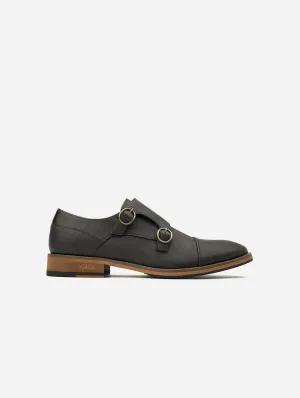 Chervil 2 Chaussures Monk en Simili-Cuir Vegan pour Homme | Marron