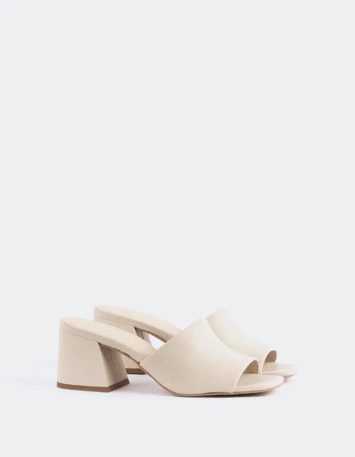 Clarabelle Cuir Blanc Cassé