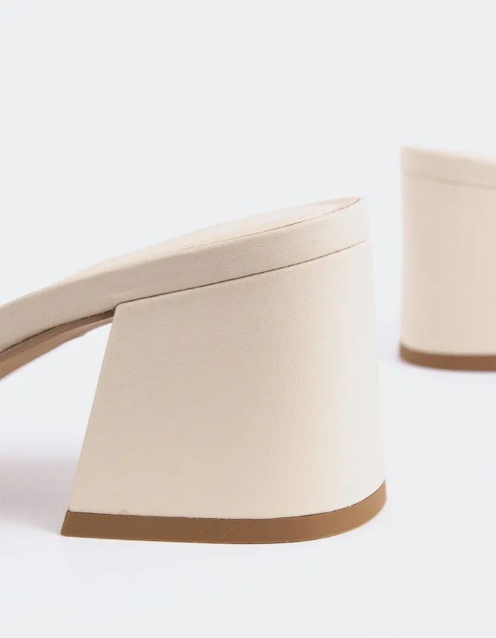 Clarabelle Cuir Blanc Cassé
