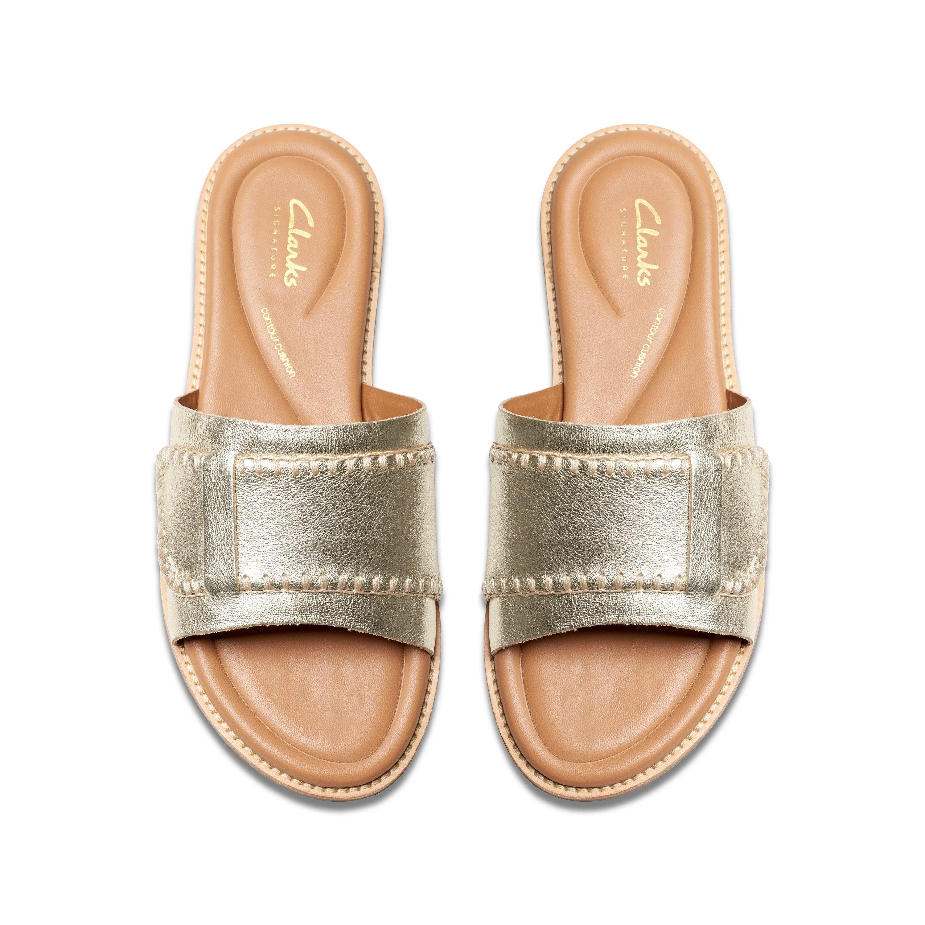 Clarks Maritime Mule en Cuir Doré