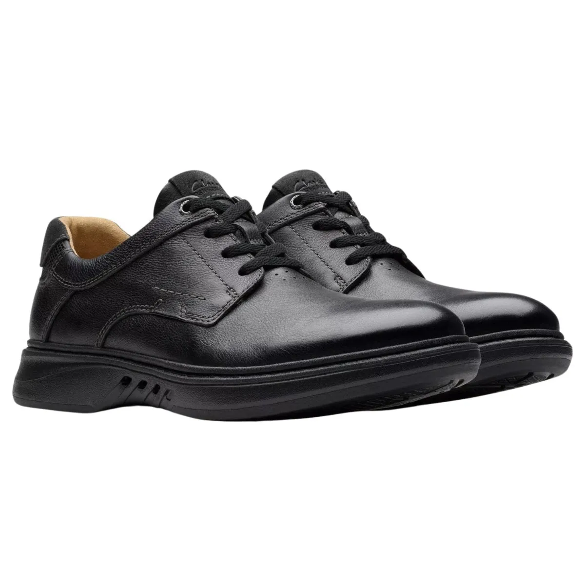 Clarks Homme Un Briley Pace Cuir Noir
