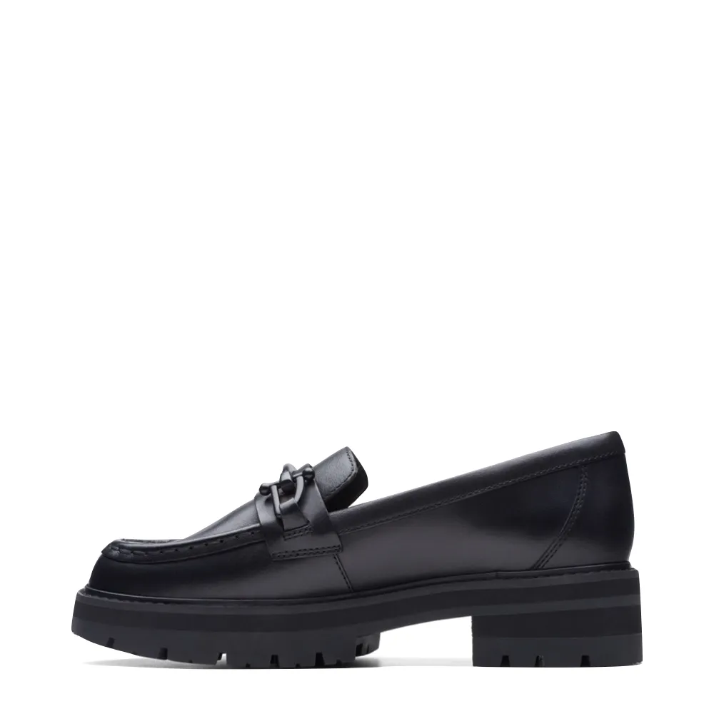 Clarks Femmes Orianna Bit Loafer en Cuir Noir
