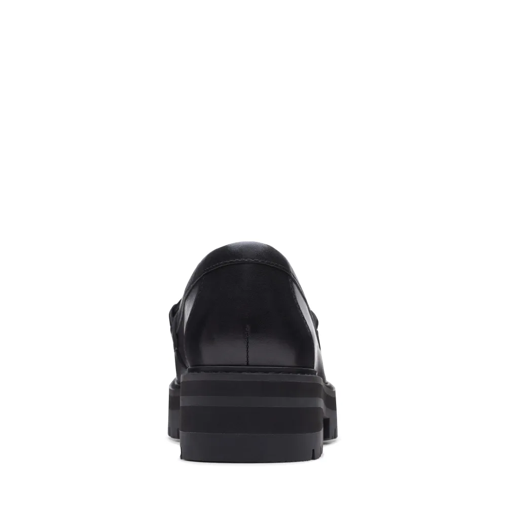 Clarks Femmes Orianna Bit Loafer en Cuir Noir