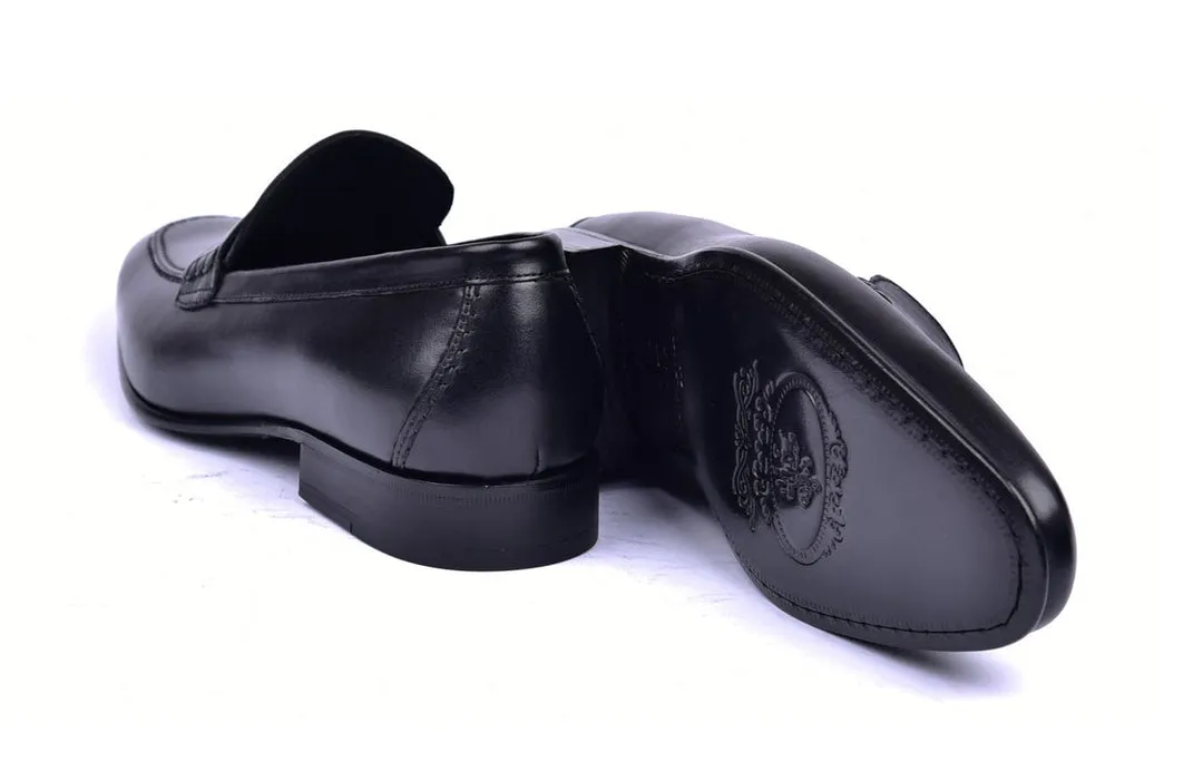 Corrente 4428 Mocassins en cuir à enfiler - Penny Noir