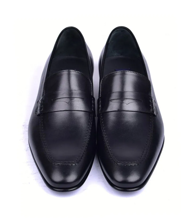 Corrente 4428 Mocassins en cuir à enfiler - Penny Noir