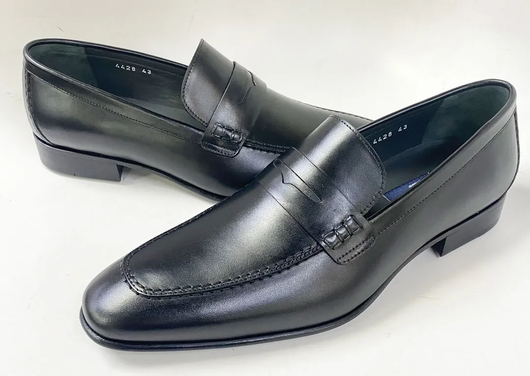 Corrente 4428 Mocassins en cuir à enfiler - Penny Noir