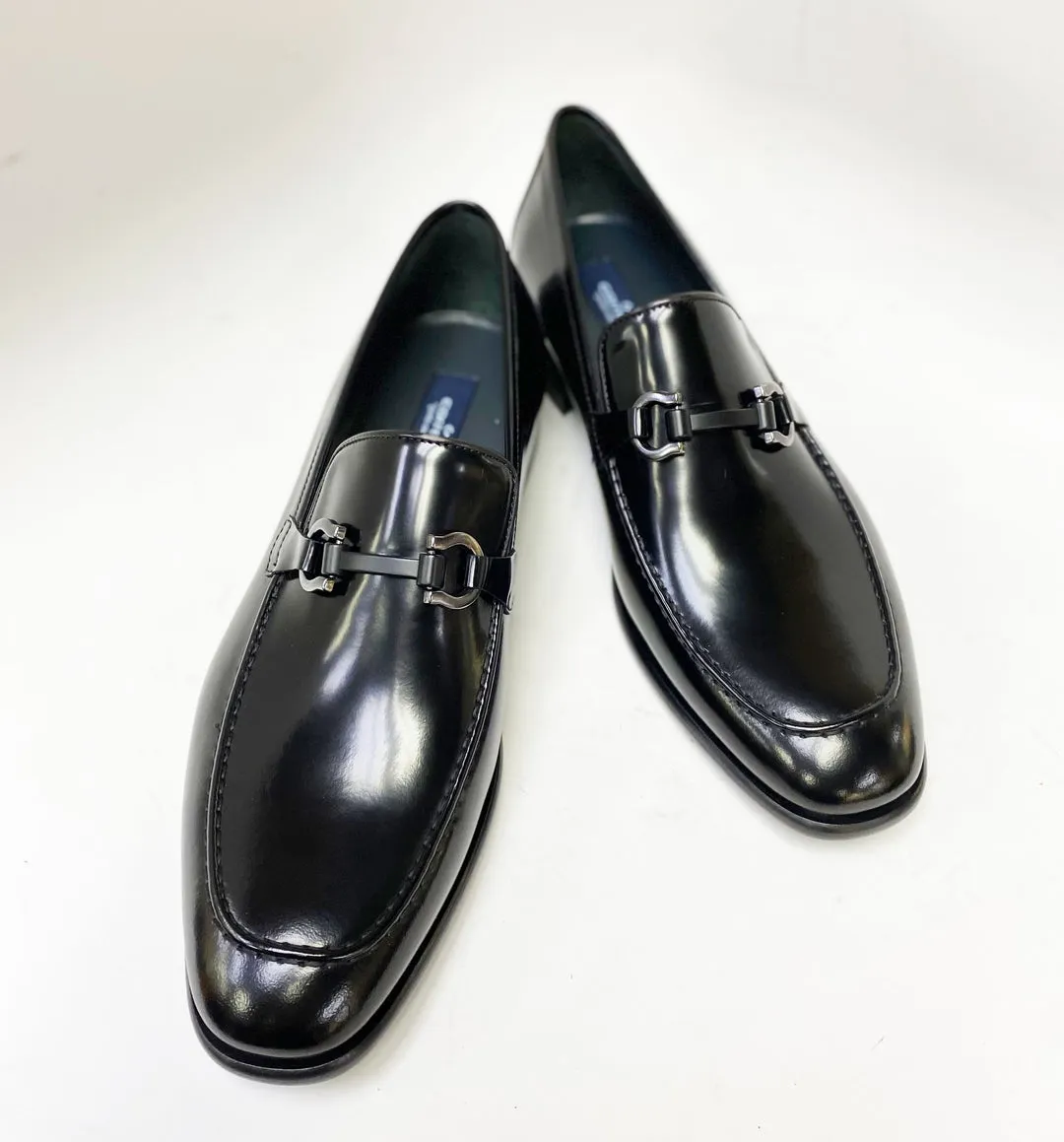 Corrente 6415 Mocassin en veau à enfiler - Noir