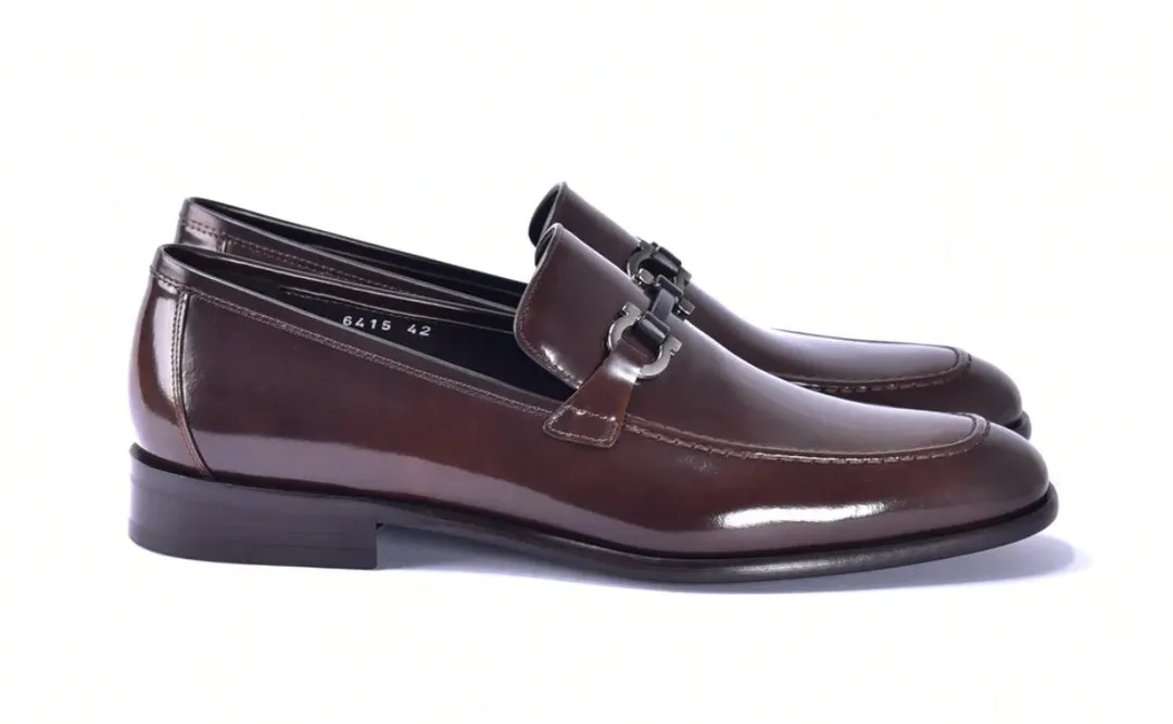 Corrente 6415 Mocassin en veau à enfiler - Marron