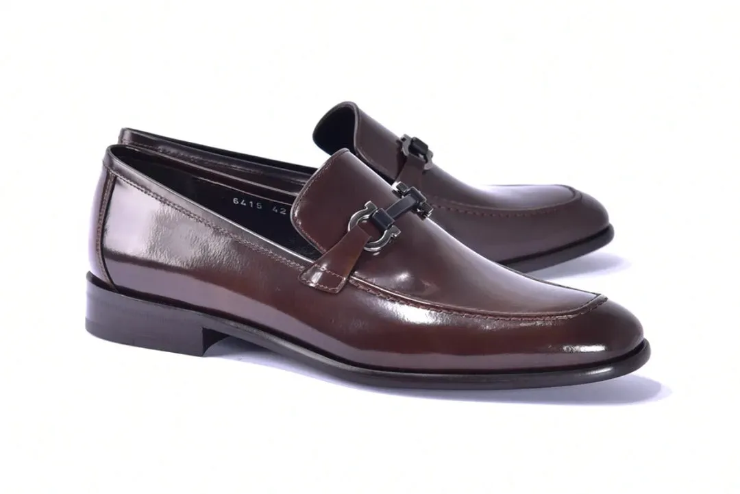 Corrente 6415 Mocassin en veau à enfiler - Marron