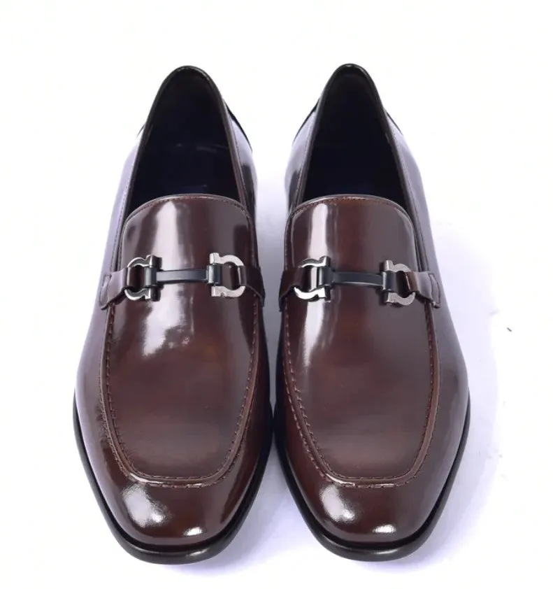 Corrente 6415 Mocassin en veau à enfiler - Marron