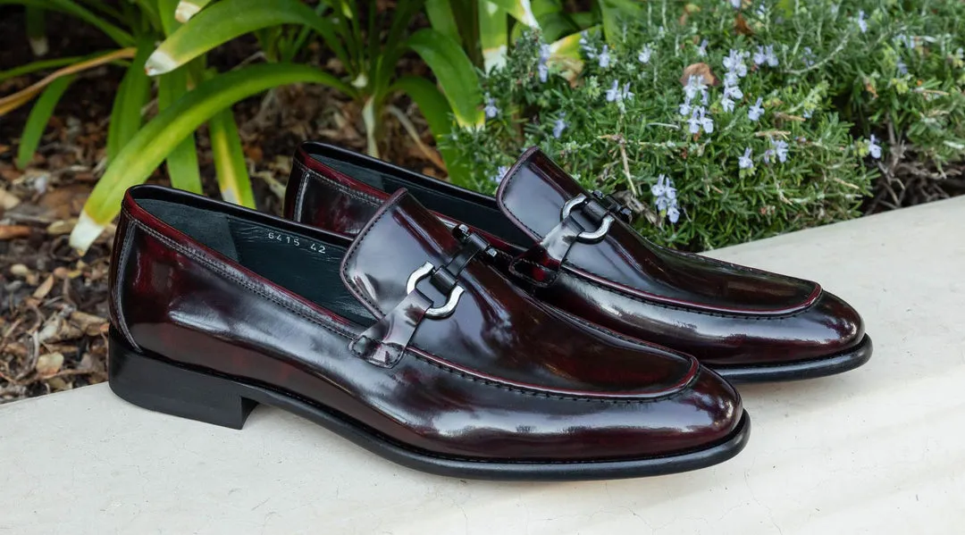 Corrente 6415 Mocassin en veau sans lacets - Bordeau